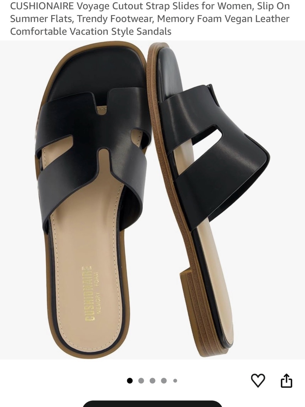 Black CUSHIONAIRE Sandals